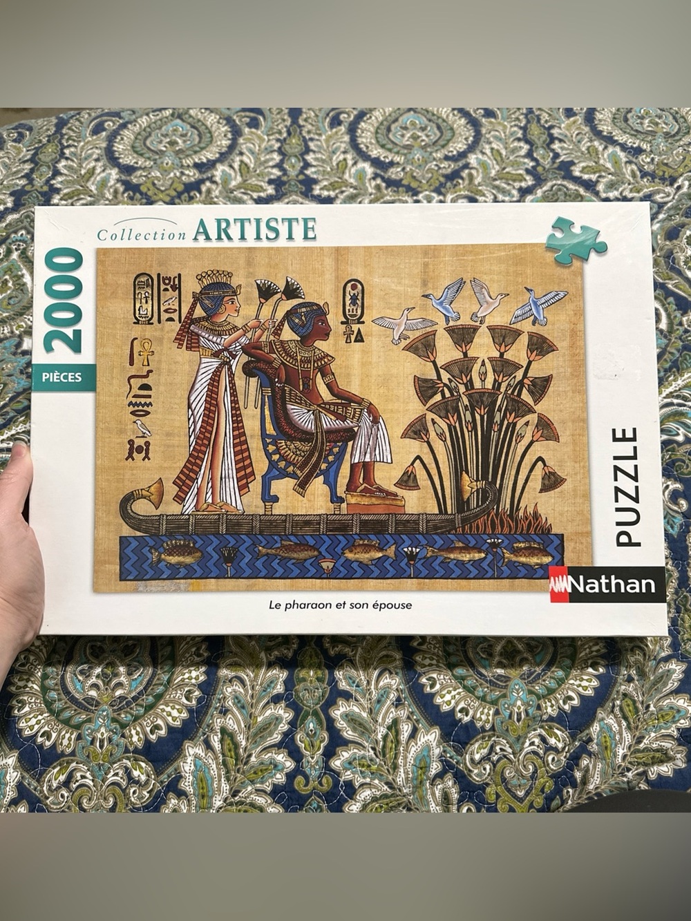 Nathan Collection ARTISTE 2000 Pc Jigsaw Puzzle ‘Le Pharaon et son Epouse’